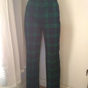 Fantastic vintage hippie plaid bell poly high rise